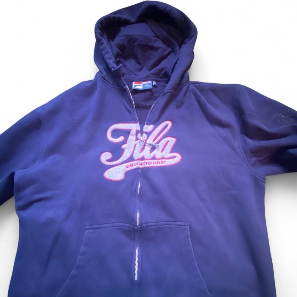 Fila Navy Blue Fleece Hoodie